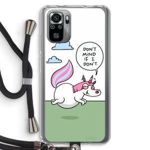 Unicorn: Xiaomi Redmi Note 10S Transparant Hoesje met koord