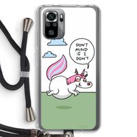 Unicorn: Xiaomi Redmi Note 10S Transparant Hoesje met koord