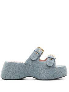 Moschino mules Dolly 75 mm en jean - Bleu