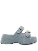 Moschino Dolly 75mm denim mules - Bleu