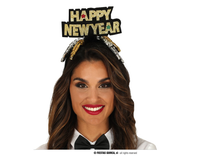 Diadeem 'Happy New Year' Goud - thumbnail