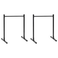 VidaXL Dip station 2 pcs zwart 55 x 90 x 104.5 cm gepoedercoat staal