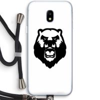 Angry Bear (white): Samsung Galaxy J3 (2017) Transparant Hoesje met koord