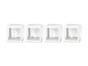 Ballonnen Box BABY Wit (30x30cm)