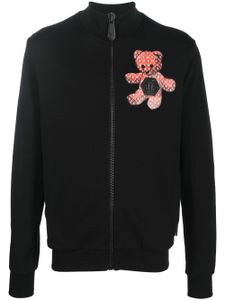 Philipp Plein sweat Teddy Bear à fermeture zippée - Noir