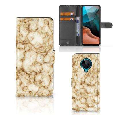 Xiaomi Poco F2 Pro | Bookcase | Marmer Goud
