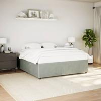 Bedframe zonder matras 200x200 cm fluweel lichtgrijs