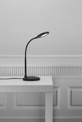 Kleine zwarte LED tafellamp bureaulamp met ingebouwde schakelaar Nordlux &apos;Dove&apos;