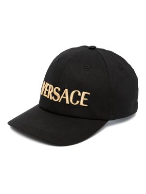 Versace casquette à logo brodé - Noir