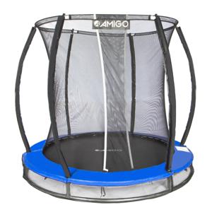 AMIGO inground trampoline Deluxe met veiligheidsnet 244 cm blauw