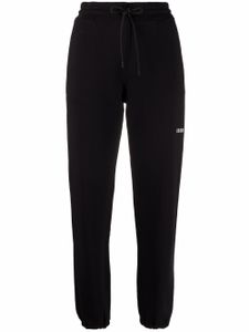 MSGM pantalon de jogging à logo imprimé - Noir