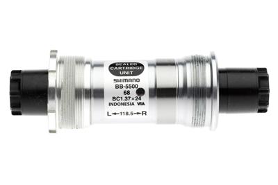Shimano BB-5500 Trapas 118.5 mm BSA - Zilver Shimano BB-5500 Trapas 118.5 mm BSA - Zilver