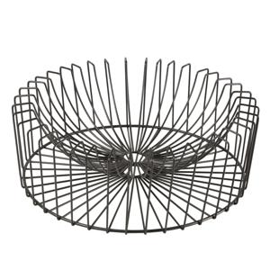 Cosy & Trendy Fruitmand - metaal - zwart - rond - 33 cm - fruitschaal