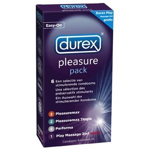 durex pleasure pack condooms 6st.
