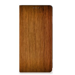 Motorola Moto G53 Book Wallet Case Donker Hout