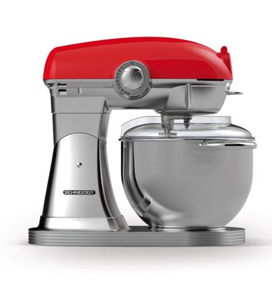 Schneider Retro Keukenmachine 5.7 L Fire Red - LAATSTE KANS