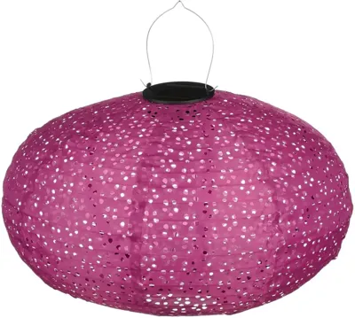 Mica Decorations Solar lantaarn led paars - 27 x 40 cm