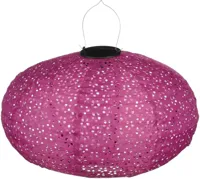 Mica Decorations Solar lantaarn led paars - 27 x 40 cm