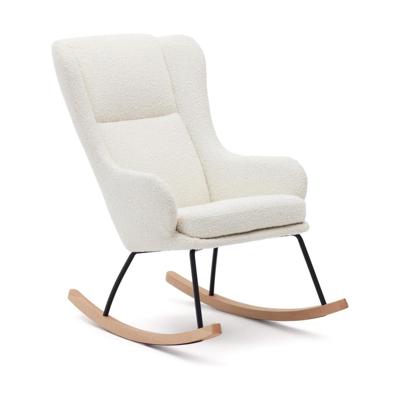 Kave Home Maustin schommelstoel bouclé Wit