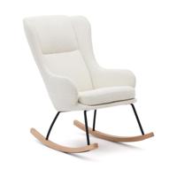 Kave Home Maustin schommelstoel bouclé Wit