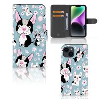 iPhone 15 | Telefoonhoesje | Met pasjeshouder | Hondjes