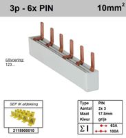 SEP Verdeelkam 3f pin 6 mod 18mm grijs P03006G00
