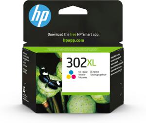 HP 302XL Inktcartridge Origineel Cyaan, Magenta, Geel F6U67AE Inkt