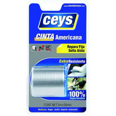 Ducttape Ceys 5 m x 50 mm Zilverkleurig