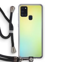 Minty mist pastel: Samsung Galaxy A21s Transparant Hoesje met koord