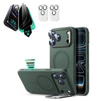 iPhone 17 Pro Max Cloud Soft Magnetic Case (Camera Control, Stash Stand) Armorite Privacy Protection Bundle - Olive Green