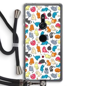 Kleurrijke katten: Sony Xperia XZ2 Transparant Hoesje met koord