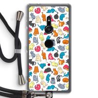 Kleurrijke katten: Sony Xperia XZ2 Transparant Hoesje met koord