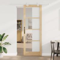 Schuifdeur met Hardware Set 83x232 cm Massief Vurenhout