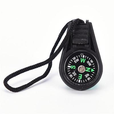 50 PC'S sleutelhanger mini kompas Gear Outdoor Camping wandelen Navigator Utility Gear Survival Pocket kompas tool (zwart)