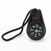 50 PC'S sleutelhanger mini kompas Gear Outdoor Camping wandelen Navigator Utility Gear Survival Pocket kompas tool (zwart)