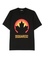 DSQUARED2 KIDS t-shirt en coton à logo imprimé - Noir - thumbnail