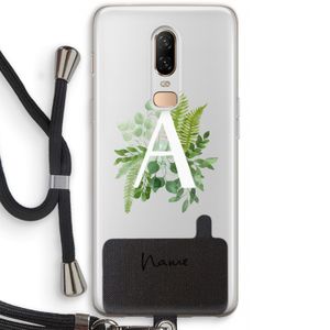 Green Brush: OnePlus 6 Transparant Hoesje met koord