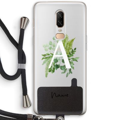 Green Brush: OnePlus 6 Transparant Hoesje met koord