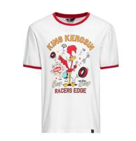 King Kerosin Beep Beep Roadrunner Vintage Ringer T-Shirt Off White -XXXXL