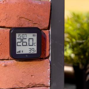 Shelly H&T Gen3 Binnen/buiten Temperatuur- & vochtigheidssensor Vrijstaand Bedraad en draadloos