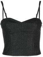 Forte Forte haut-bustier à coupe crop - Gris - thumbnail