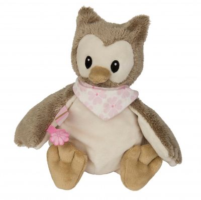 Pericles knuffel uil 20 cm bruin/roze