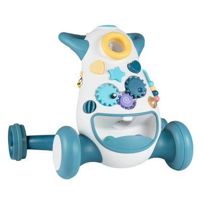 Loopwagen Babywalker met Muziek en Licht Interactieve Loopwagen voor Kinderen van 12-36 Maanden-Blauw
