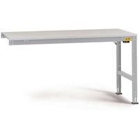 Manuflex LU6008.9006 ESD ESD-werktafel universele standaard aanschuiftafel met melamine schijf, bxdxh = 1000 x 600 x 763-873 mm Aluminium-zilver - thumbnail