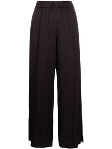 Jil Sander pantalon ample à taille élastiquée - Marron