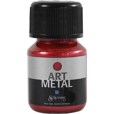 Schjerning Hobbyverf metallic, lava rood(5112), 30 ml/ 1 fles