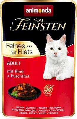 ANIMONDA vom Feinsten Rundvlees, kalkoenfilet - nat kattenvoer - 85 g