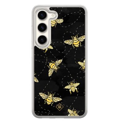Samsung Galaxy S23 hybride hoesje - Bee happy Samsung Galaxy S23 hybride hoesje - Bee happy