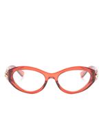 Gucci Eyewear lunettes de vue à monture papillon transparente - Rouge - thumbnail