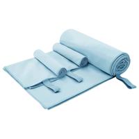 VidaXL Set van sporthanddoeken 3 pcs blauw polyester en polyamide